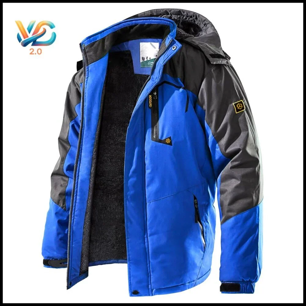 Men's Ski Jacket Waterproof Windproof‎ Fleece Lined Hooded Winter Coat